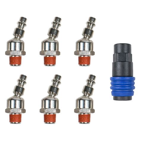 6pc Swivel 14 Npt Male Quick Connect Air Tool Fittings W Bonus Quic