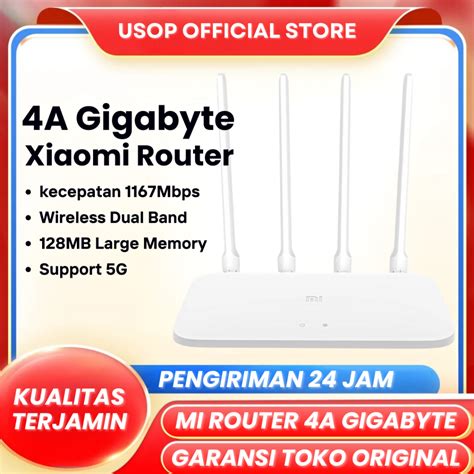 Jual Xiaomi Mi Router 4C 4A Gigabit Edition Dual Core AC1200 4 Antena