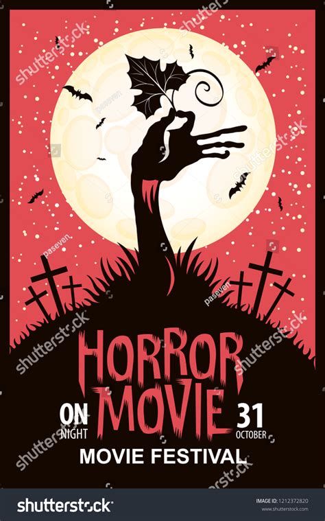 Poster Horror Movie Festival Scary Cinema Stock Vector Royalty Free