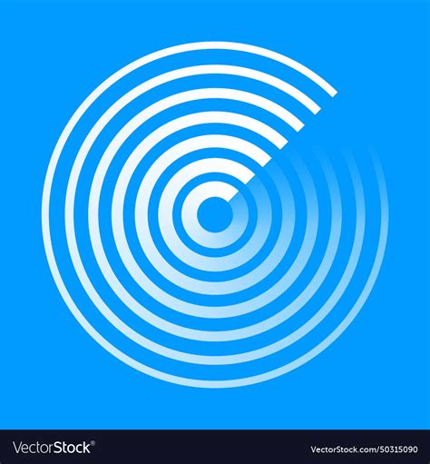 Radar Abstract Icon Logo Circle Wave Concentric Vector Image