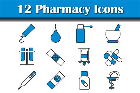 Pharmacy Icon Set By Angelp Thehungryjpeg