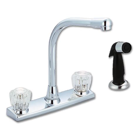 Chadwell Supply WHITEFALLS TWO HANDLE KITCHEN FAUCET WITH SPRAY CHROME