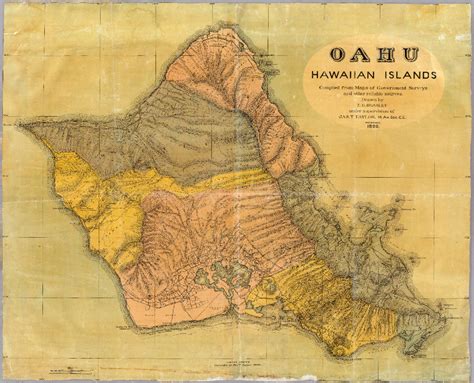 Historic map of Oahu, Hawaii | Oahu, Hawaiian islands, Global gallery