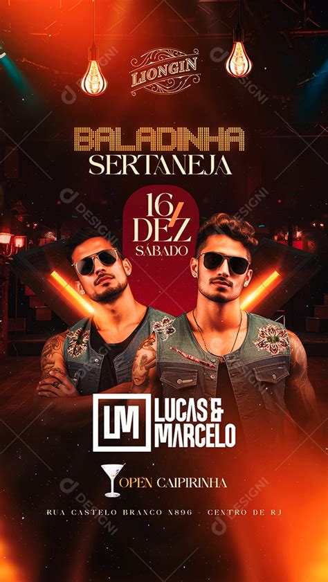 Story Flyer Baladinha Sertaneja Lucas Marcelo Social Media Psd