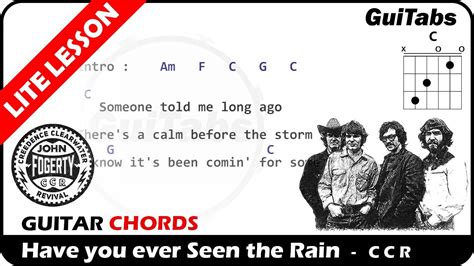 Have You Ever Seen The Rain ☔ Creedence Clearwater Revival Lyrics And Guitar Chords 🎸