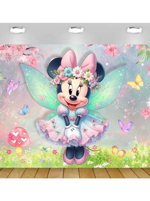 Painel Minnie Fadas Jardim Encantado 2x1 20m Impressao Lona Compre