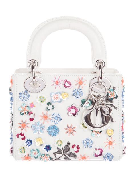 Christian Dior Floral Sequined Mini Lady Dior Bag Handbags Chr44687