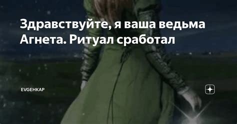 Здравствуйте, я ваша ведьма Агнета. Ритуал сработал | Evgehkap | Дзен