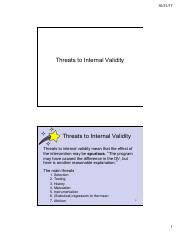 5 4 Threats To Internal Validity V2 Pdf 10 31 17 Threats To Internal