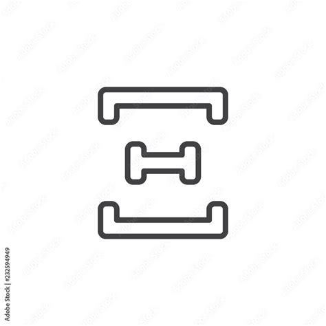 Xi Letter Outline Icon Linear Style Sign For Mobile Concept And Web