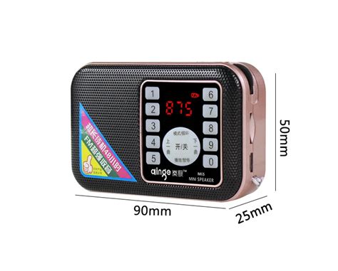 Rechargeable Portable Radio Receiver Pocket FM Radio Support TF Card ...