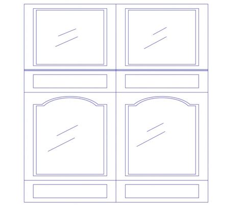 Creative Double Door Window Front Elevation Cad Block Details Dwg File