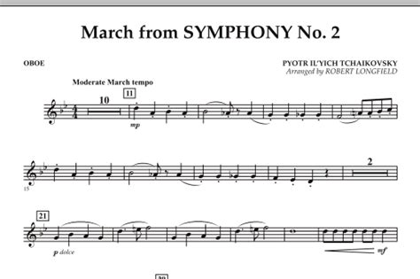 March From Symphony No 2 Oboe Sheet Music Robert Longfield