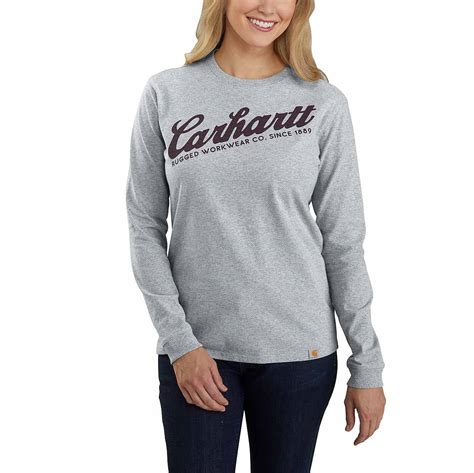 Women's Carhartt® Original Fit Heavyweight Long-Sleeve Carhartt Graphic ...