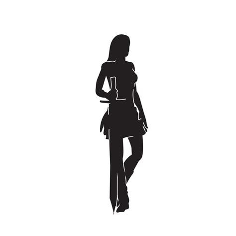 Silhouette Of Female Warrior With Sword Weapon Silhouette Of A Woman