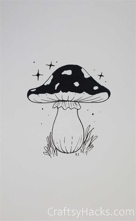 Cute Mushroom Drawing