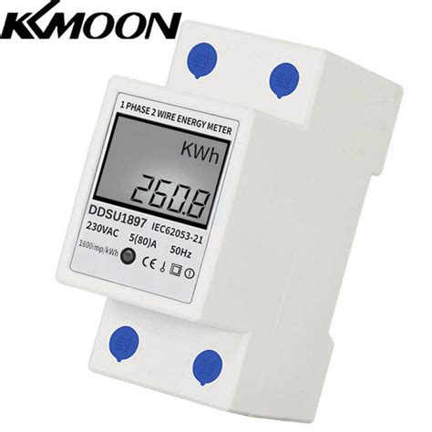 Digital Electric Energy Meter Single Phase DIN Rail Electricity Meter