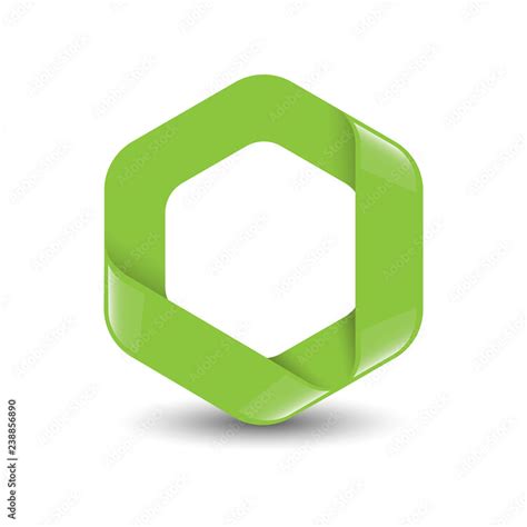 Hexagon - Branding green color hexagon vector logo concept illustration ...