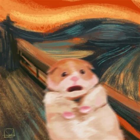 The Scream, Pizzzatonix, Digital, 500x500, 2018 : Art Cute Animal Memes, Cute Memes, Animal ...