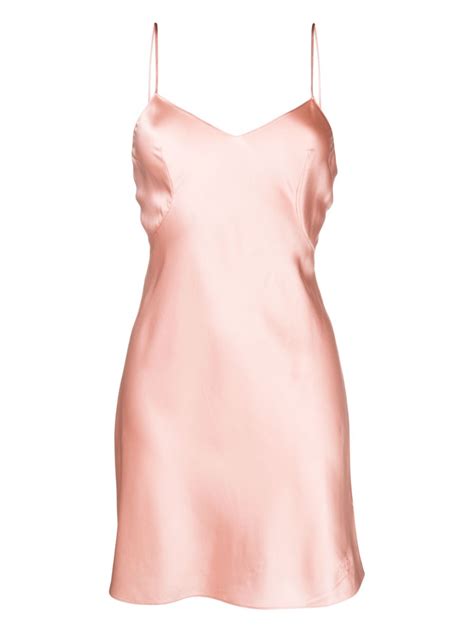 Agent Provocateur Pink Arlette Silk Slip Dress Browns