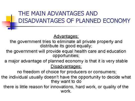 THE MAIN FEATURES OF PLANNED ECONOMY ü ü