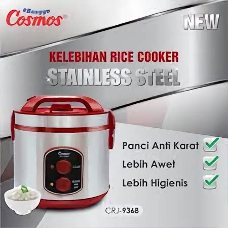 Jual MAGIC RICE COOKER COSMOS CRJ 9368 CRJ9368 2 LITER BODI DAN