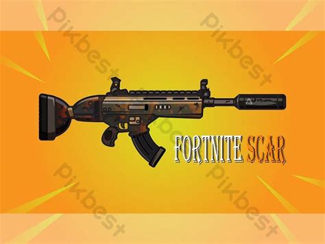 Awesome Vector Fortnite SCAR Gun PNG Images | AI Free Download - Pikbest