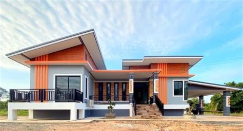 LINGKAR WARNA 24 Kombinasi Keren Rumah Minimalis Dengan Atap Miring