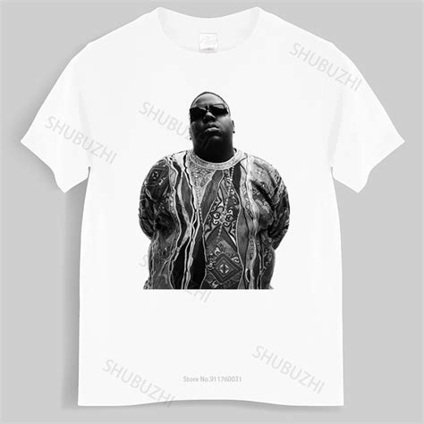 Camiseta De Algodão De Luxo Dos Homens Raro T Camisa BIGGIE Pequeno Hip