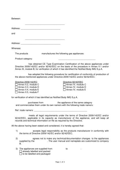 Copia Vertice In Forma Agreement Between Two Parties Template