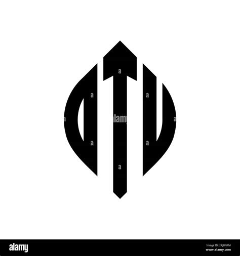Otu Circle Letter Logo Design With Circle And Ellipse Shape Otu