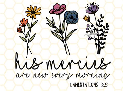 His Mercies Are New Every Morning Png Faith Clipart Jesus Lover