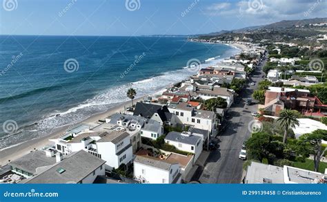 Malibu Beach at Los Angeles in California United States. Stock Photo ...