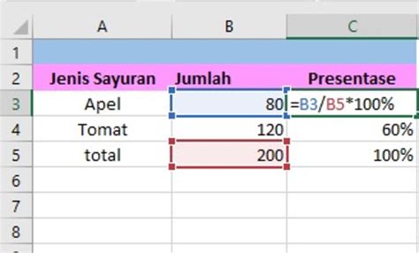 Ragam Cara Menghitung Persentase Di Excel Yang Mudah Dan Cepat