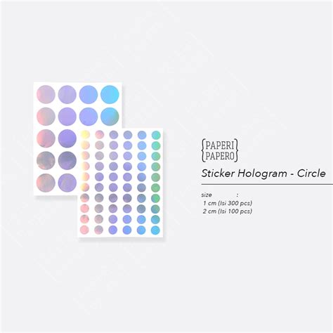 Jual Sticker Circle Hologram Cutting Stiker Bulat Lingkaran