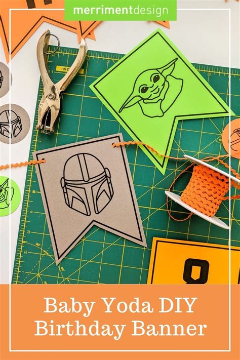 Baby Yoda Birthday Banner Diy Printable Mandalorian Party Decorations