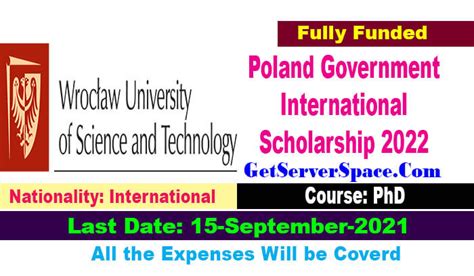 Poland Government International Scholarship 2022 Fully Funded