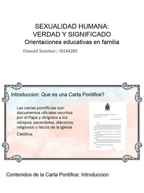 Sexualidad Humana Verdad Y Significado Orientaciones Educativas En Familia Pdf Educación