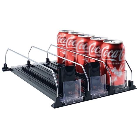 Ounamio Drink Dispenser For Fridge Soda Can Self Pushing Organizer