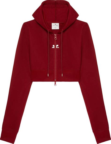 Buy Courrèges Tracksuit Interlock Cropped Jacket Red 323jve051js00914034 Goat