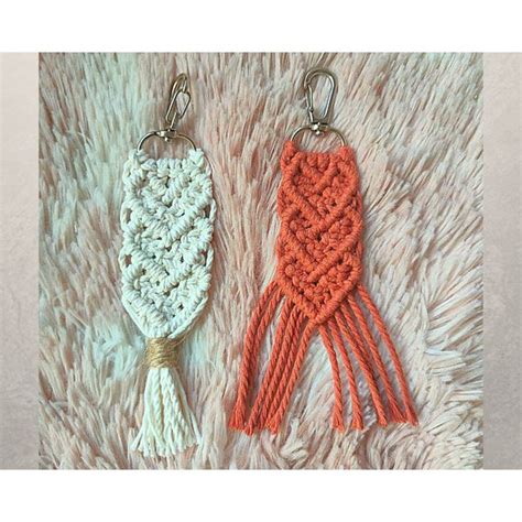 Macrame Heart keychain PDF tutorial Step by step guide DIY H - Inspire ...