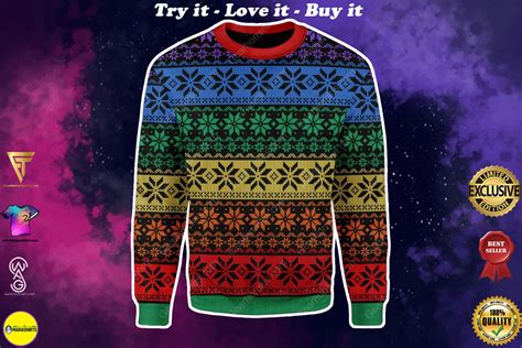 Special Edition Lgbt All Over Printed Ugly Christmas Sweater