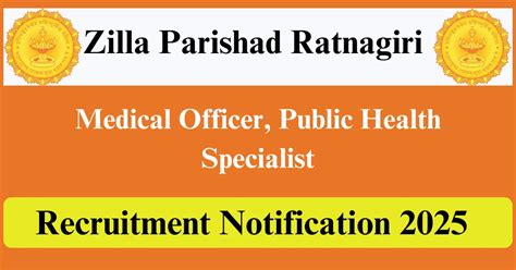 Zilla Parishad Ratnagiri Recruitment 2025 Apply Offline For 33