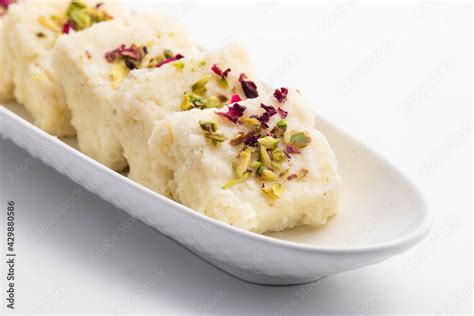 Indian Mithai Hot Kalakand Burfi Also Known As Alwar Mawa Qalaqand