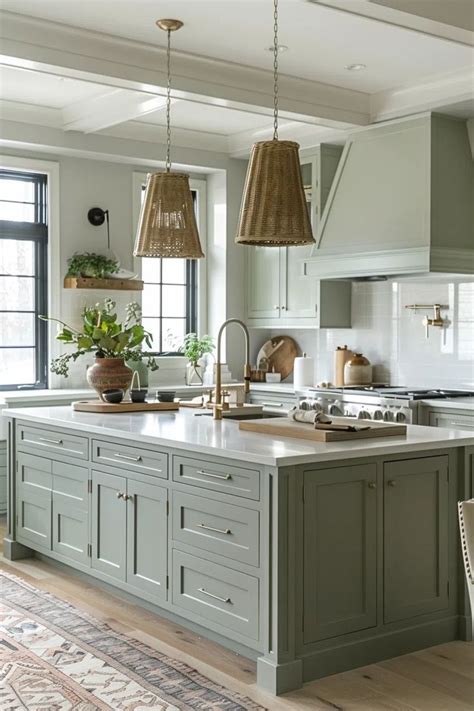 50 Serene Kitchens With Sage Green Cabinets En 2024 Remodelacion De