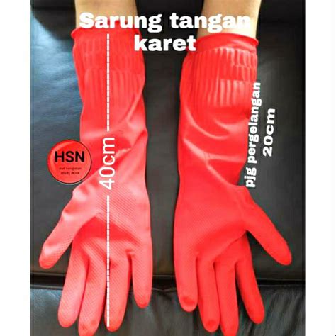 Jual Sarung Tangan Karet Panjang Cm Sarung Tangan Kimia Latex