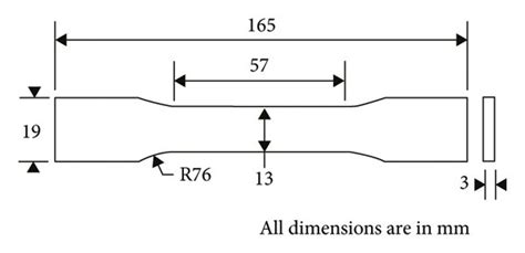 A Utm Test Setup B Specimen Dimensions As Per Astm D 638 Download Scientific Diagram