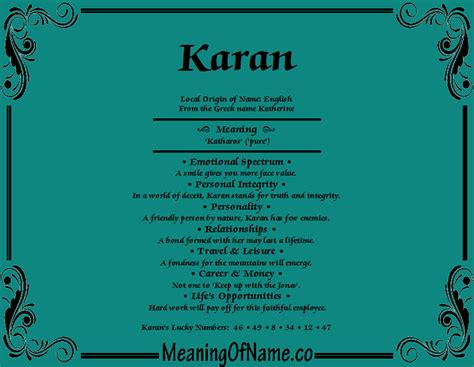 Karan - Meaning of Name