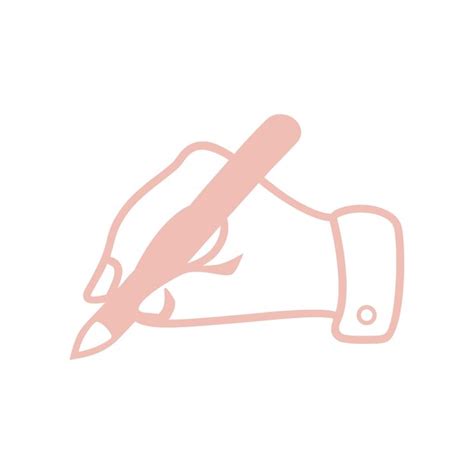 Icono De La Mano De Escritura Vector Premium