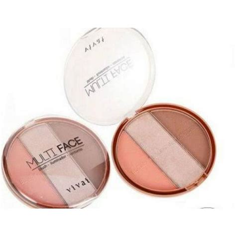 Paleta Multiface Blush Contorno E Iluminador Vivai Shopee Brasil